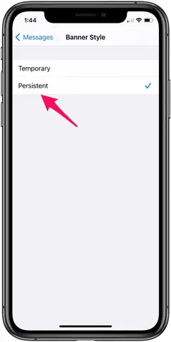 Banner Style Iphone: Tạm Thời (temporary) Hay Vĩnh Viễn (persistent) - Phân Biệt & Cách Chọn