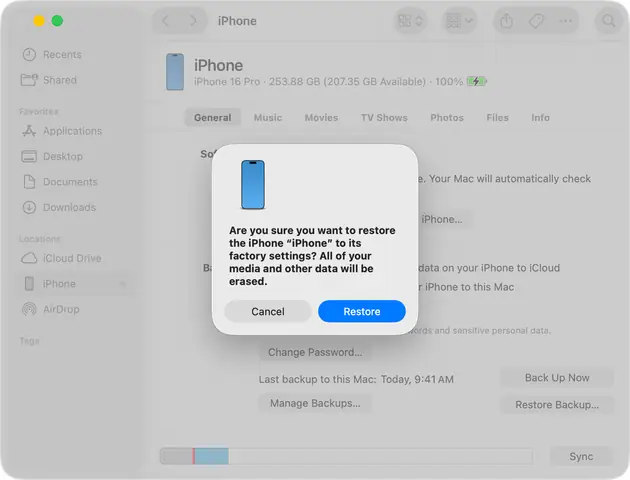 Hướng Dẫn Khôi Phục Iphone Về Cài Đặt Gốc Mà Không Cần Itunes Chi Tiết Nhất